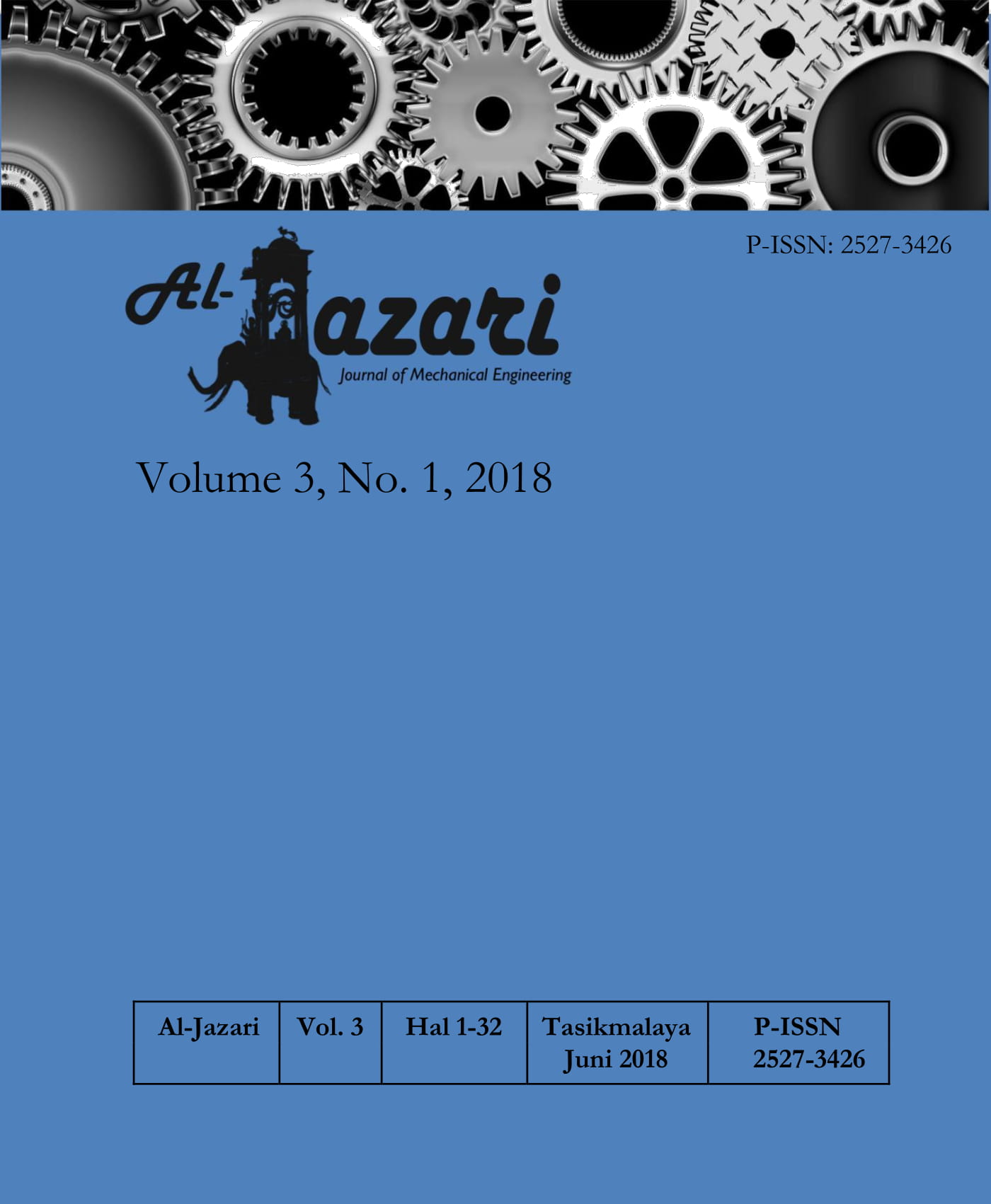 					View Vol. 3 No. 1 (2018): Al-Jazari Journal of Mechanical Engineering
				